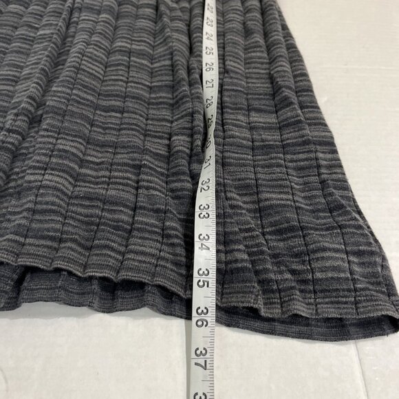 Prana Dress Women M Grey Contrast Striped Ribbed Sweater Knit Active Athleisure - Picture 5 of 7